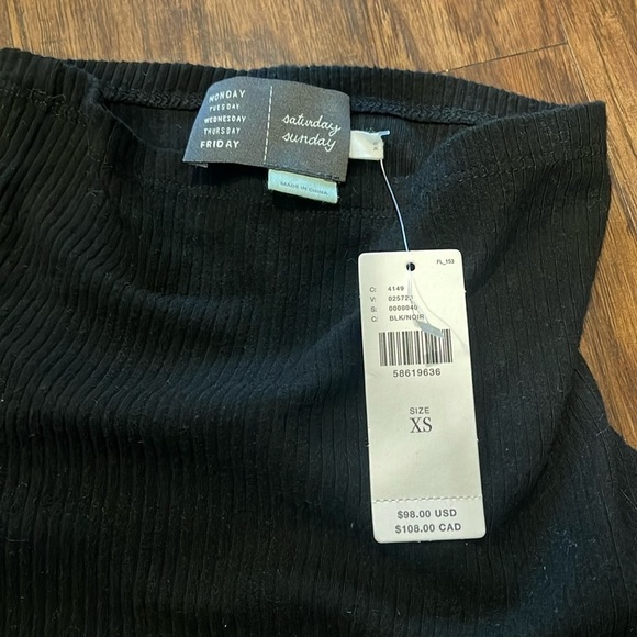 NWT Anthropologie Emily Ruched Ribbed Midi Dress XS - Picture 7 of 10